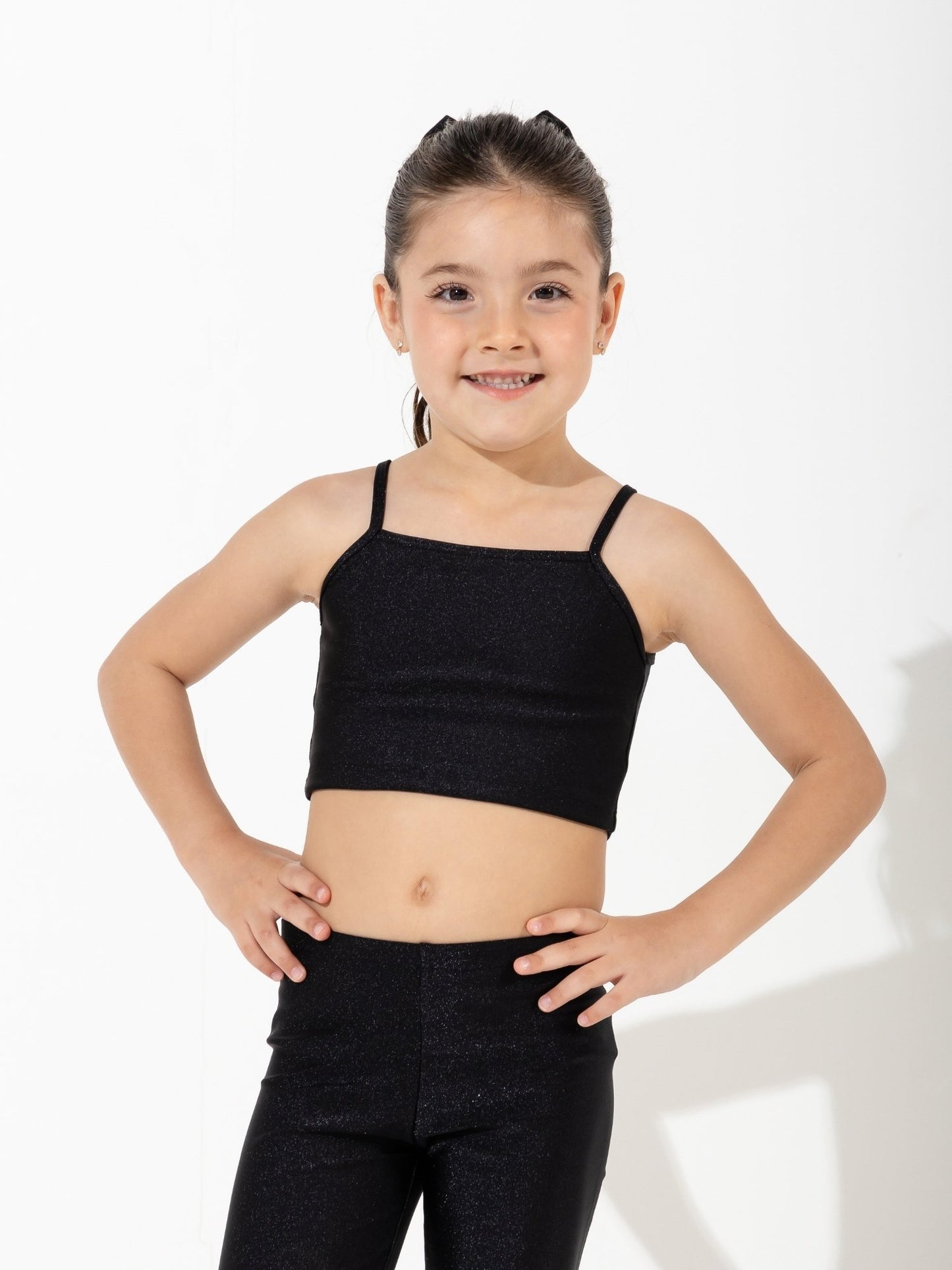 Crop Top Happy Black
